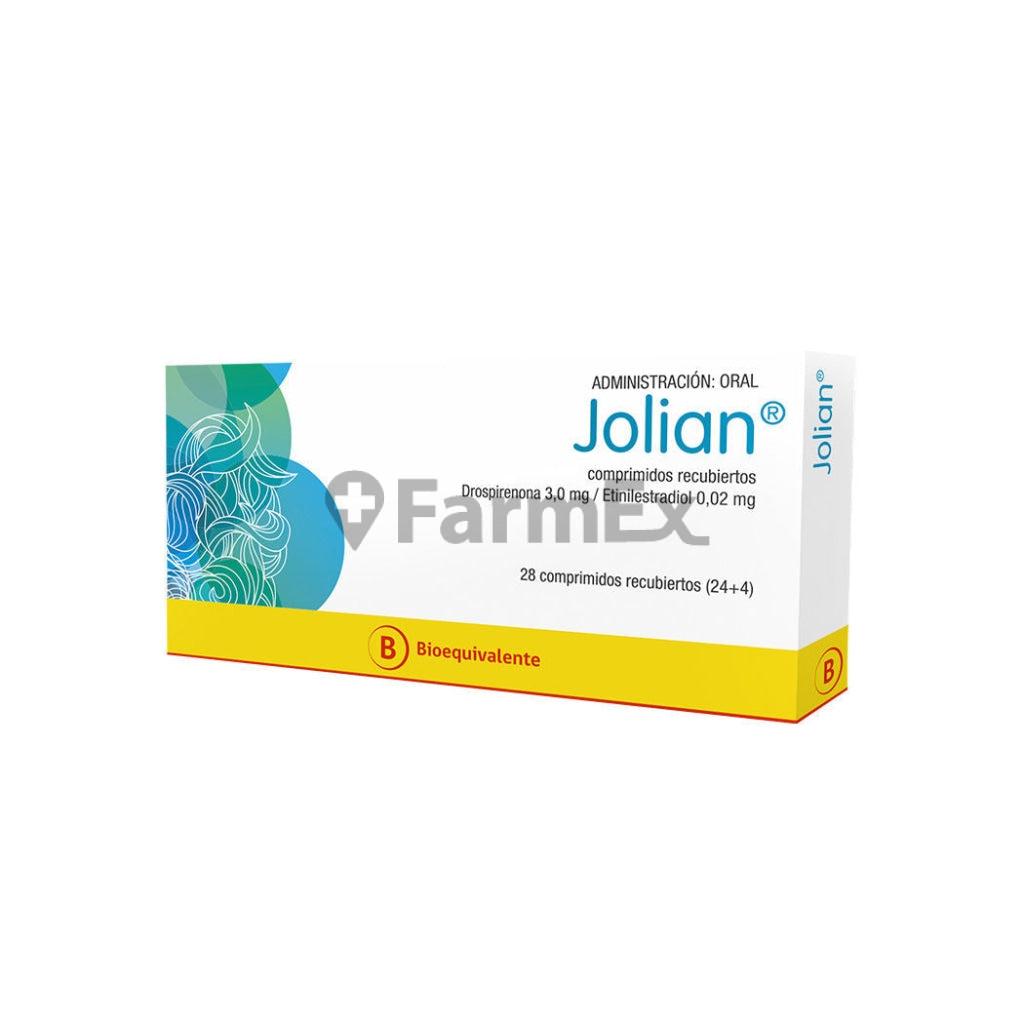 Jolian 3,0 mg / 0,02 mg x 28 comprimidos "Ley Cenabast" Gedeon Richter